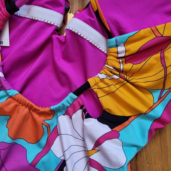 Trina Turk Gemini Plunge Maillot Swimsuit - 12 - NWT - Picture 10 of 10